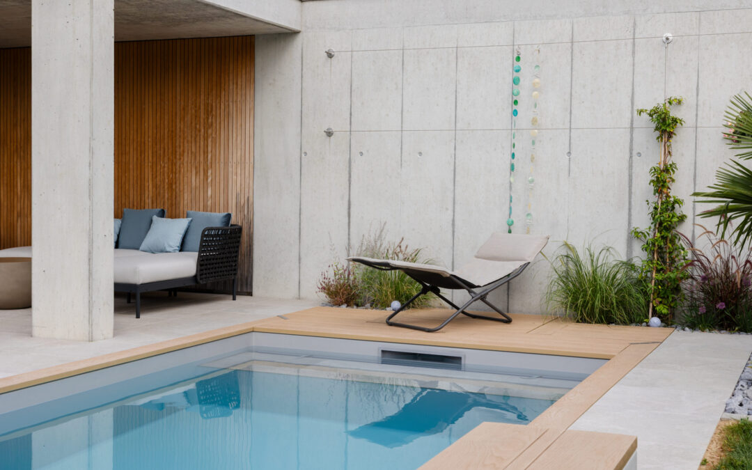 Piscine en acier inox avec PVC armé