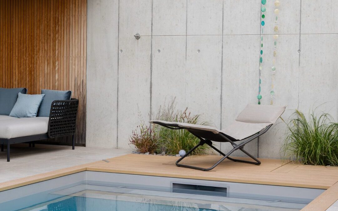 Piscine en acier inox avec PVC armé